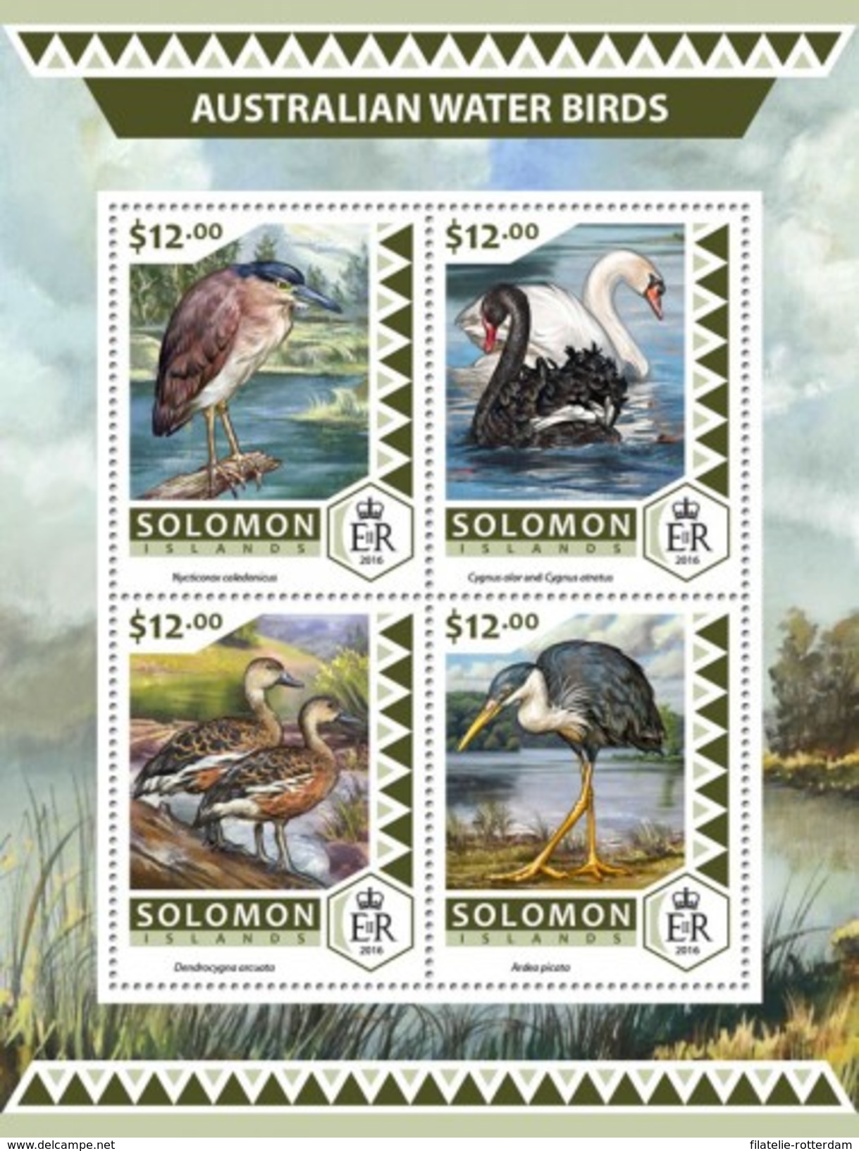 Solomoneilanden / Solomon Islands - Postfris / MNH - Sheet Australische Watervogels 2016 - Solomoneilanden (1978-...)