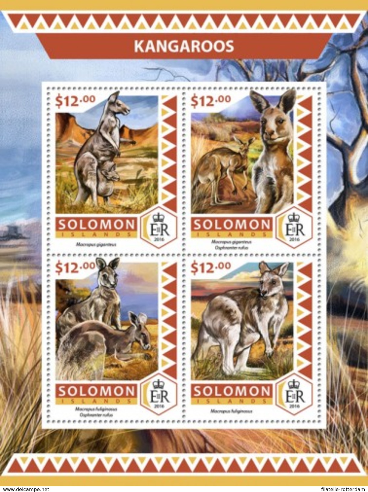 Solomoneilanden / Solomon Islands - Postfris / MNH - Sheet Kangaroos 2016 - Solomoneilanden (1978-...)