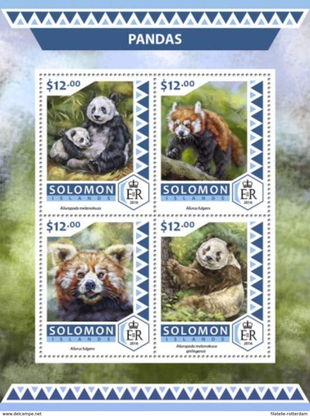 Solomoneilanden / Solomon Islands - Postfris / MNH - Sheet Australische Panda's 2016 - Solomoneilanden (1978-...)