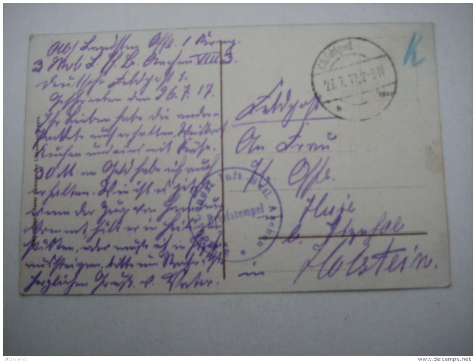 1917 , Card Militaire Allemagne - Luxemburg - Altri & Non Classificati