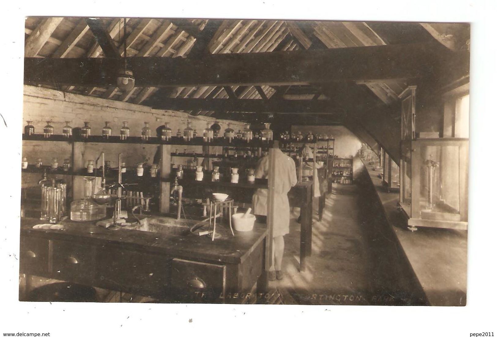 Carte Photo  Sussex ARUNDEL Tortington Park Laboratoire Laboratory - Arundel