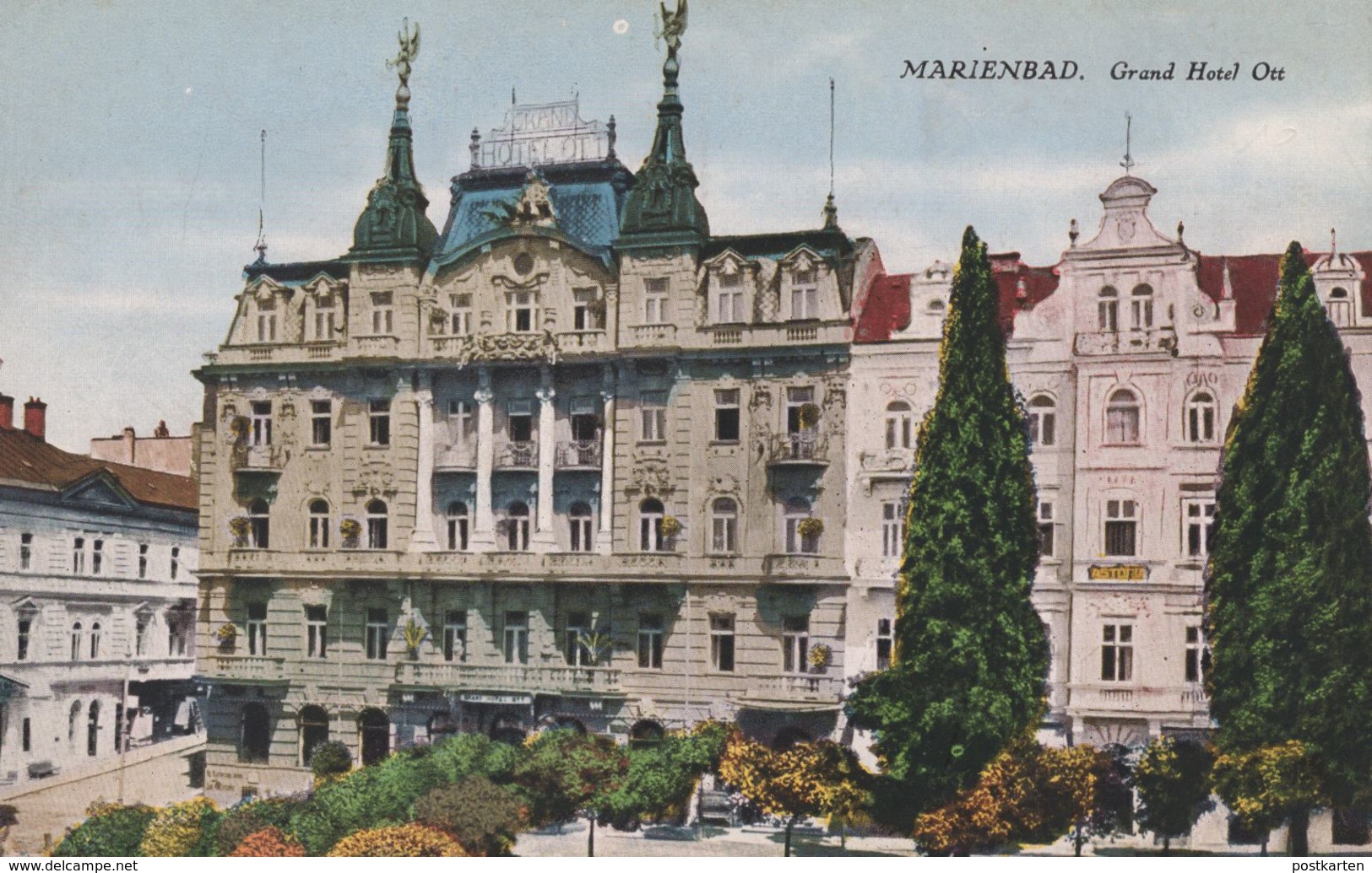 ALTE POSTKARTE MARIENBAD GRAND HOTEL OTT Marianske Lazne Cpa Postcard AK Ansichtskarte - Sudeten
