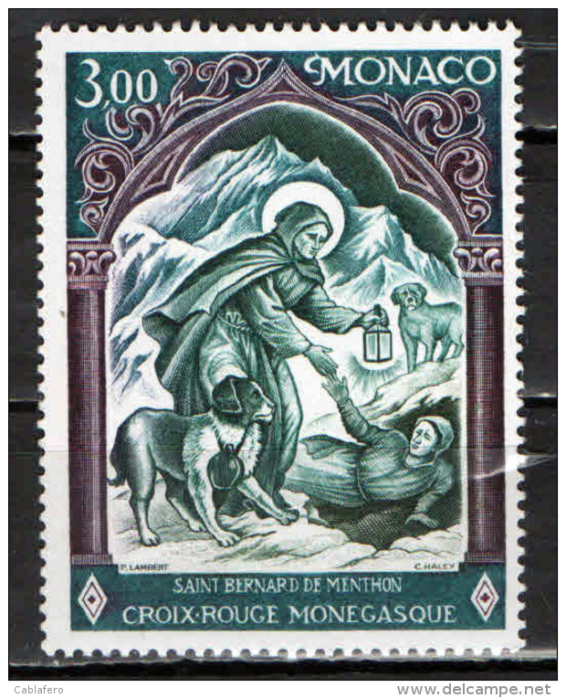 MONACO - 1974 - CROCE ROSSA MONEGASCA: S. BERNARDO DI MENTONE - NUOVO MNH - Neufs