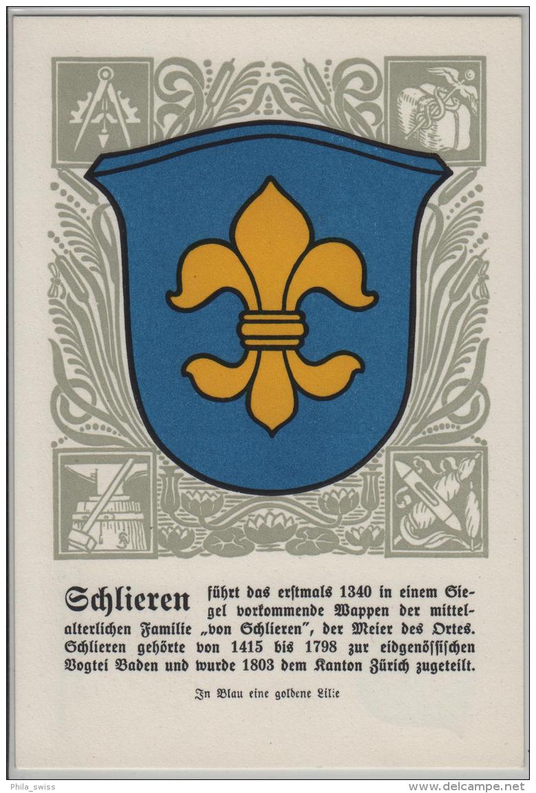 Schlieren Gemeindewappen Nr. 133 - In Blau Eine Goldene Lilie - Schlieren