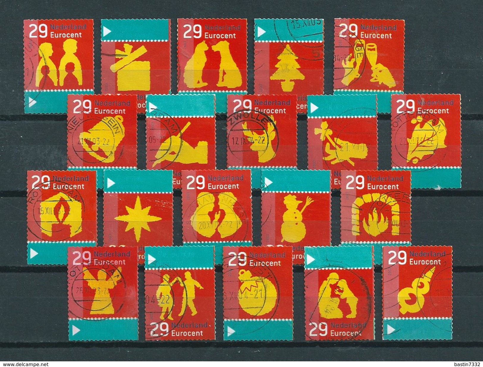 2003 Netherlands Complete Set Kerst,christmas,noël,weihnachten Used/gebruikt/oblitere - Gebruikt