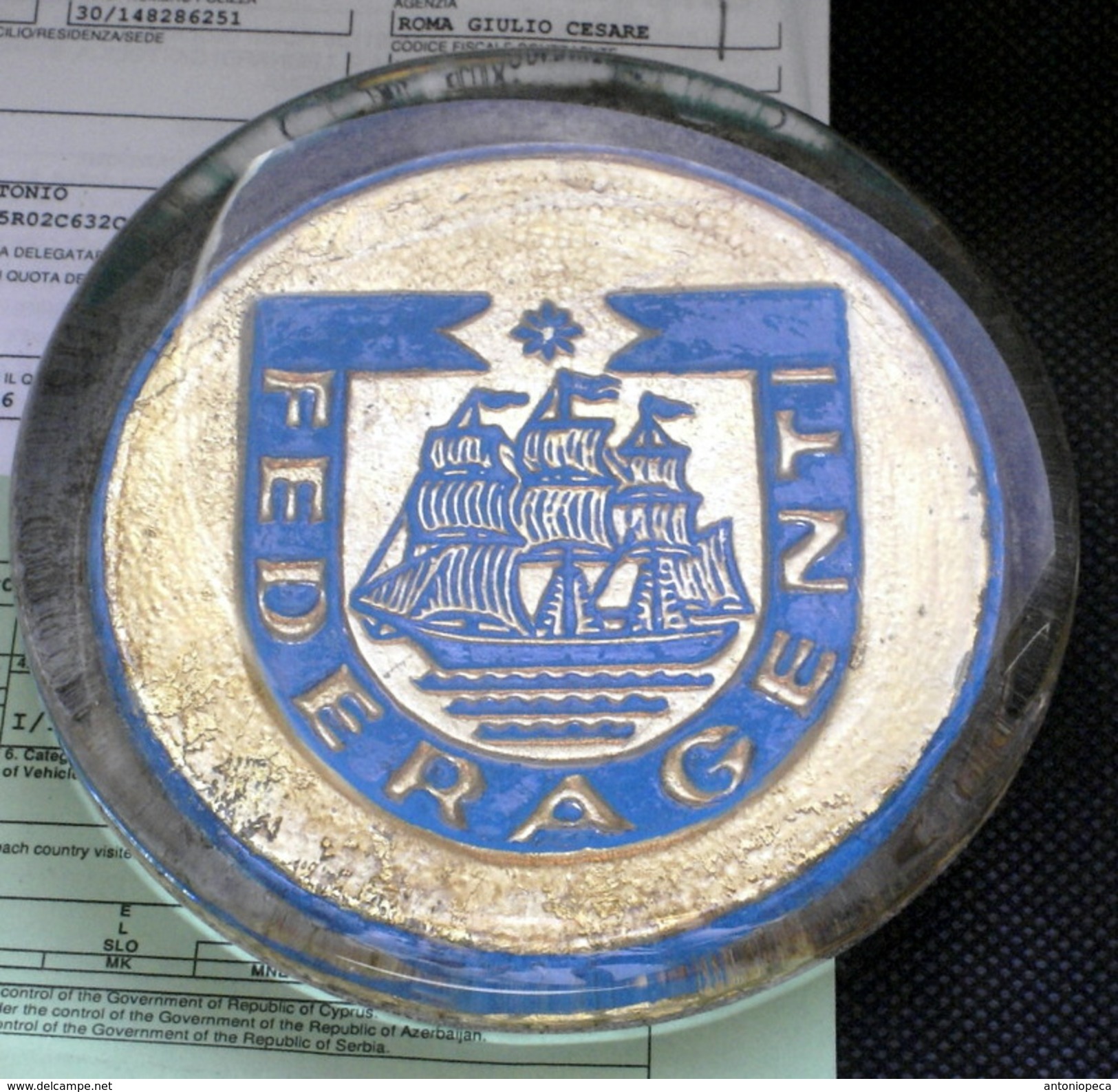 ITALIA , FERMACARTE FEDERAGENTI VETRO DI MURANO - Paper-weights