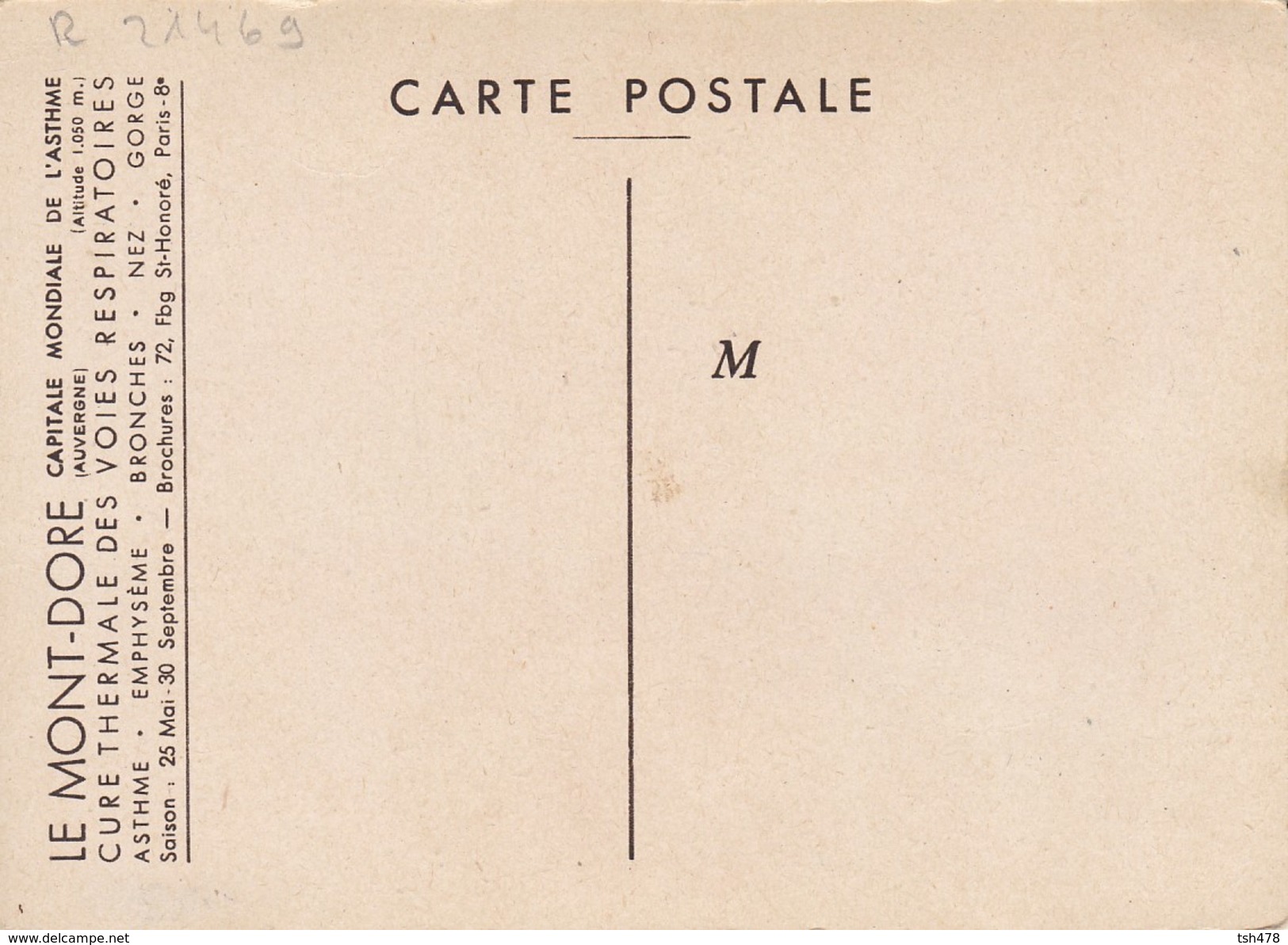 63---LE MONT-DORE--humour Le Mont-dore Guérit L'asthme--illustr.  AIGLE --voir 2 Scans - Le Mont Dore