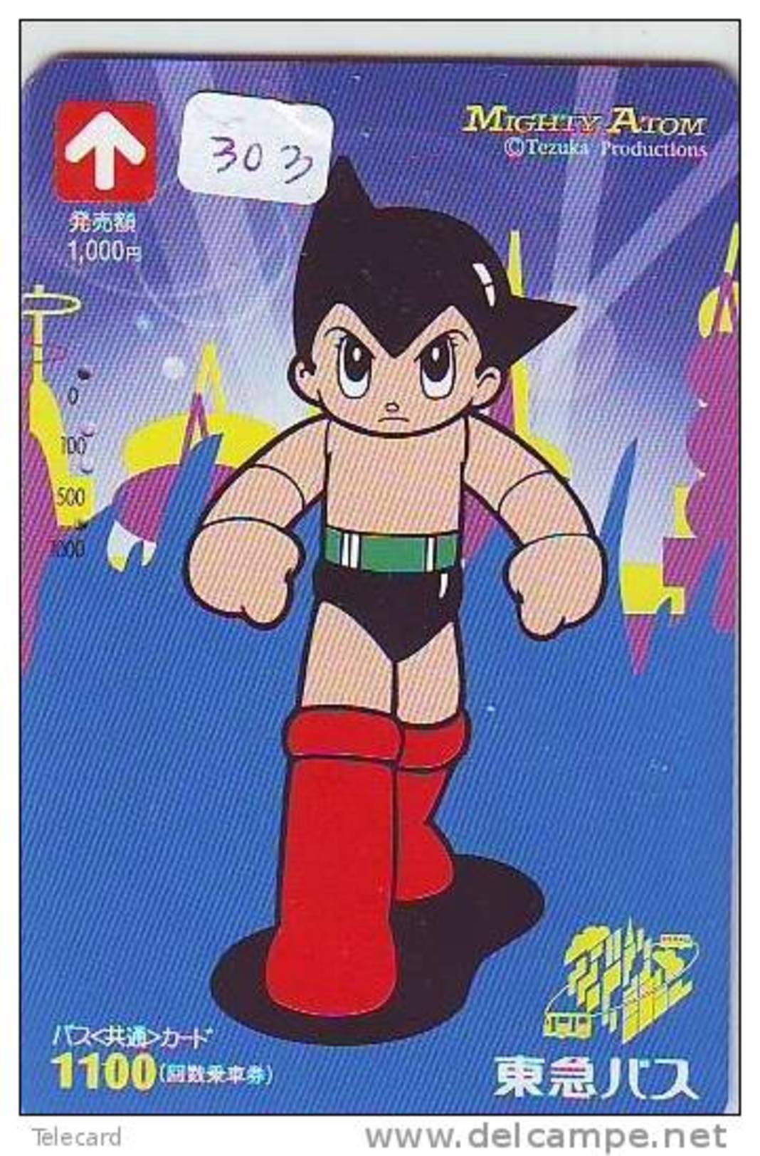 Carte Prépayée Japon * ASTRO BOY * ASTROBOY (303) BD Comics * MANGA * TEZUKA * JAPAN ANIME PREPAIDCARD * - Film