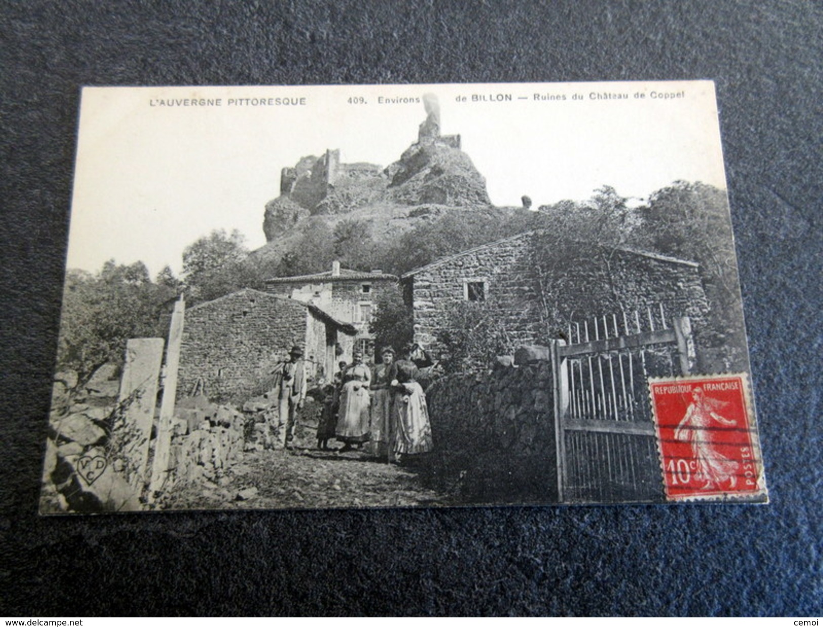 CPA Animée - Environs De Billon (63) - Ruines Du Château De Coppel - Autres & Non Classés