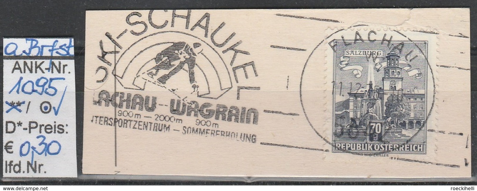 9.1.1962 - FM/DM "Bauwerke U. Baud..."70gr Schw.-indigo  -  O Gestempelt A. Briefst. M. Werbefahne -  S.Scan (1095o ABs) - Covers & Documents