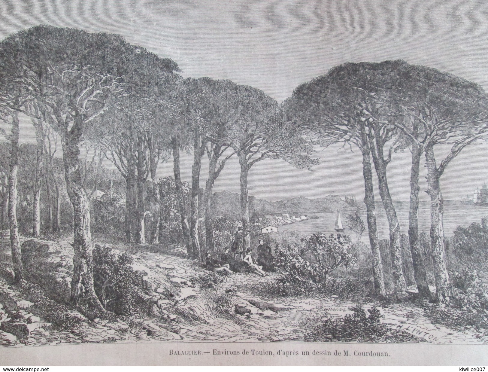 Gravure 1858    BALAGUIER    Environs De Toulon   D Apres COURDOUAN - Unclassified