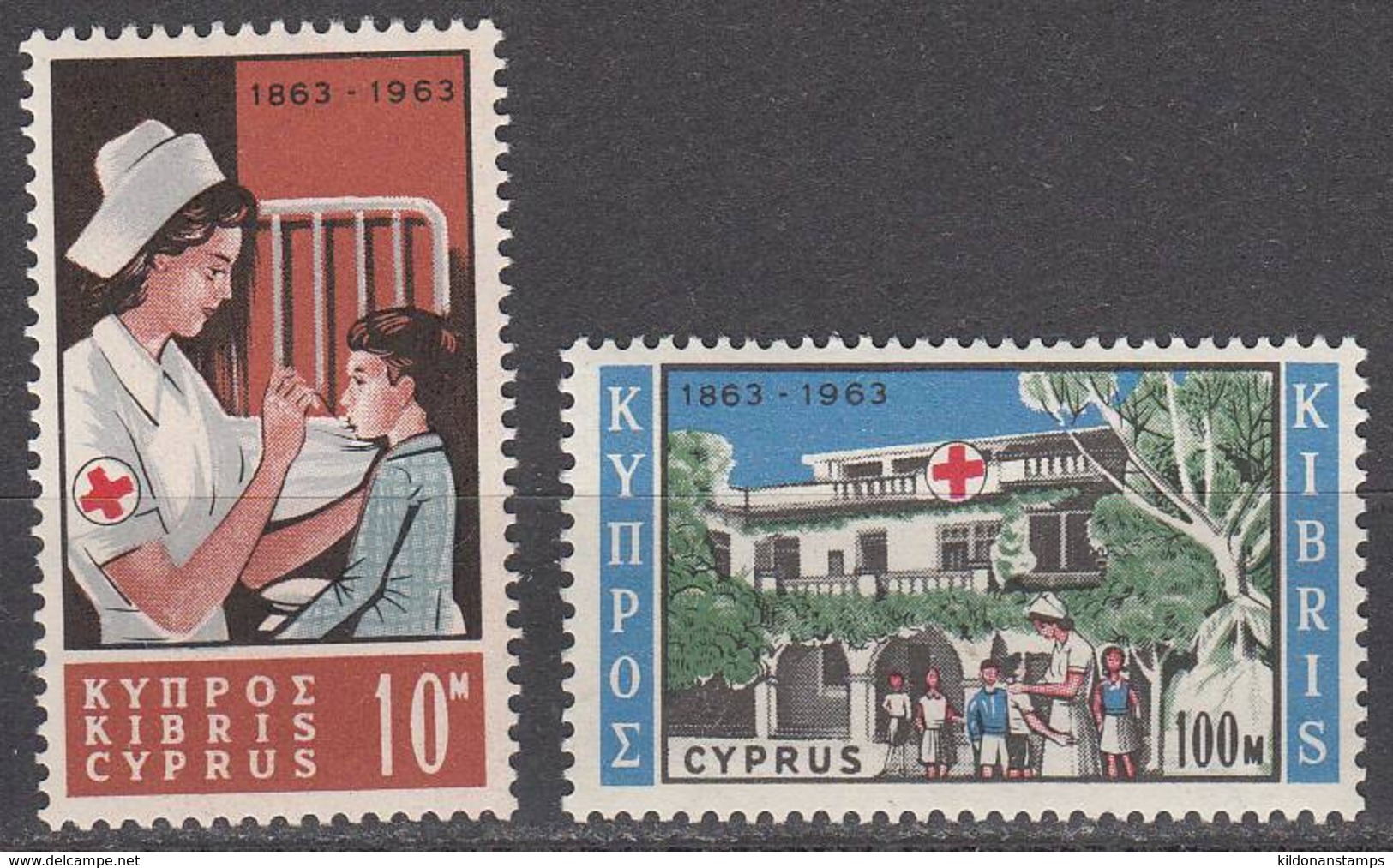 Cyprus 1963 Red Cross, Mint No Hinge, Sc# 227-228, Yv 215-216 - Ongebruikt