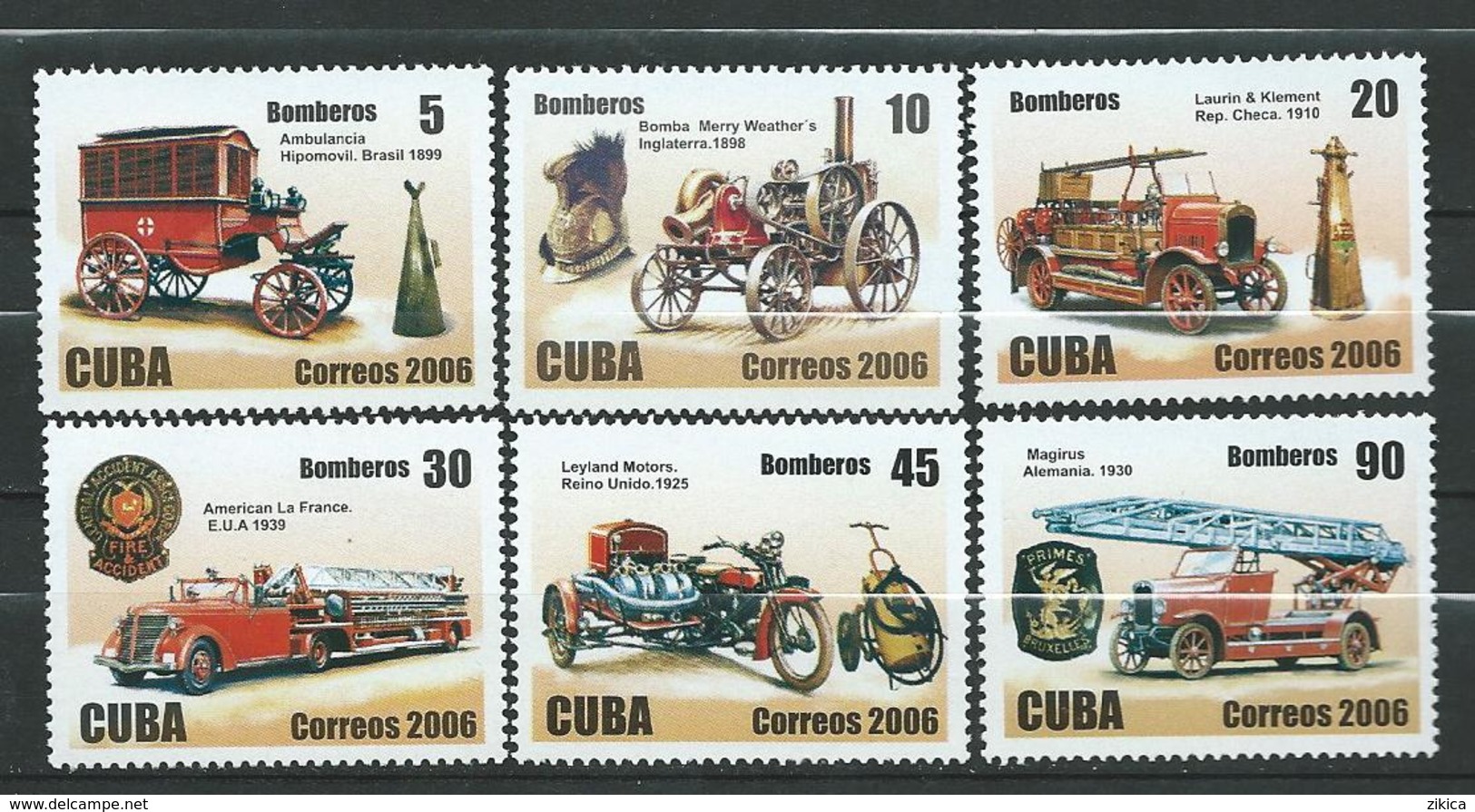 Cuba 2006 Fire Fighting And Rescue Equipment.stamps.MNH - Nuovi