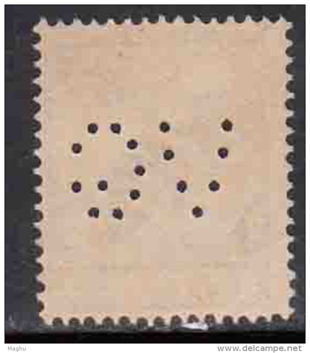 6d Numbat, Banded Anteater,  Perfin, Pefins, Australia Used, 1959 , 1960, Fauna, - Perforés