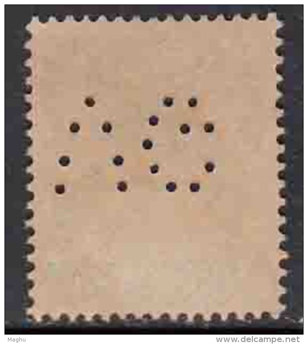 1s Platypus,  Perfin, Pefins, Australia Used, 1959 ,  Fauna, - Perforés