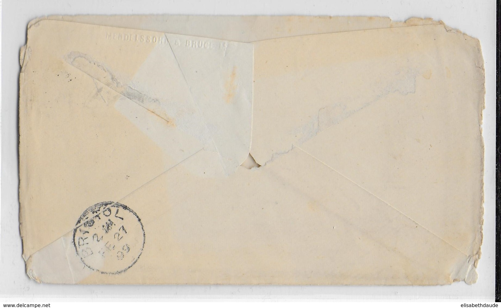 TRANSVAAL (SOUTH AFRICA) - 1899 - ENVELOPPE De JOHANNESBURG => BRISTOL (ENGLAND) - Transvaal (1870-1909)