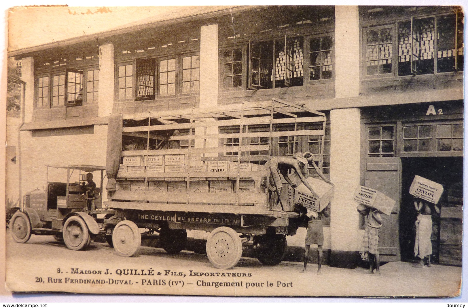 MAISON J.QUILLE & FILS IMPORTATEURS - 20 RUE FERDINAND DUVAL  - PARIS - Shopkeepers