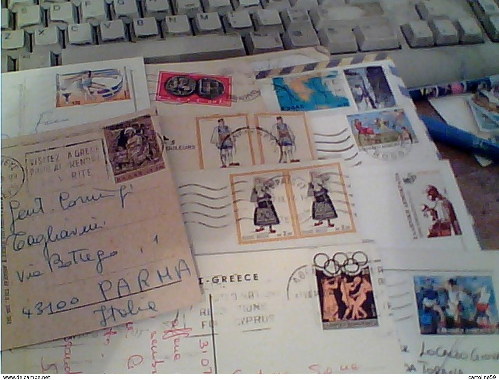 20 CARD 1 BUSTA Stamp  Timbre COMMEMORATIVI  LOTTO GRECE  GRECIA  GA13187 - Collections