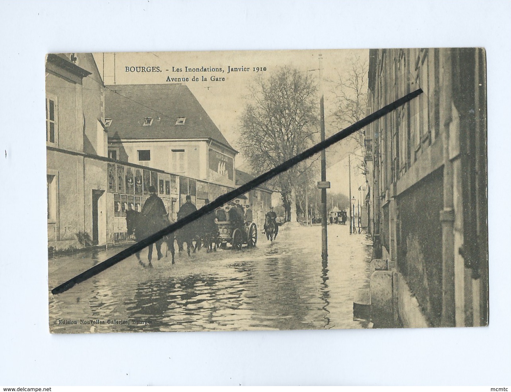 CPA - Bourges - Les Inondations ,Janvier 1910 - Avenue De La Gare - Bourges