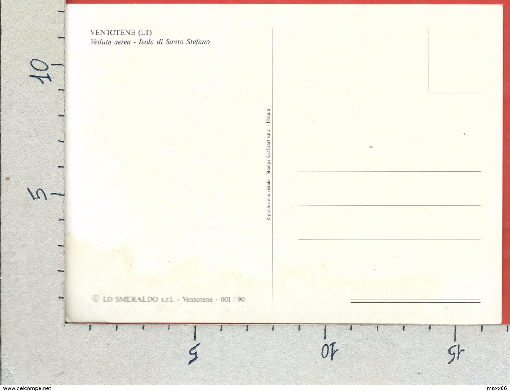 CARTOLINA NV ITALIA - VENTOTENE (LT) - Isola Di Santo Stefano - Veduta Aerea - 12 X 17 - Latina
