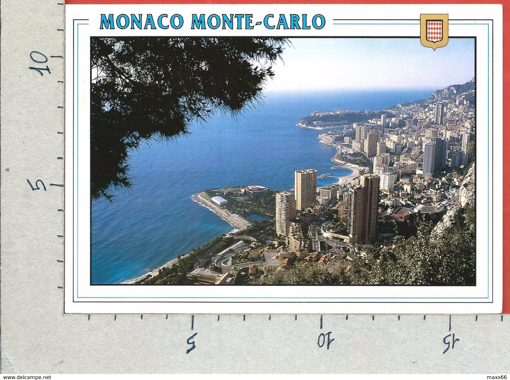 CARTOLINA VG MONACO - MONTE CARLO - Vista Sul Principato - 12 X 17 - ANN. 1992 - Monte-Carlo