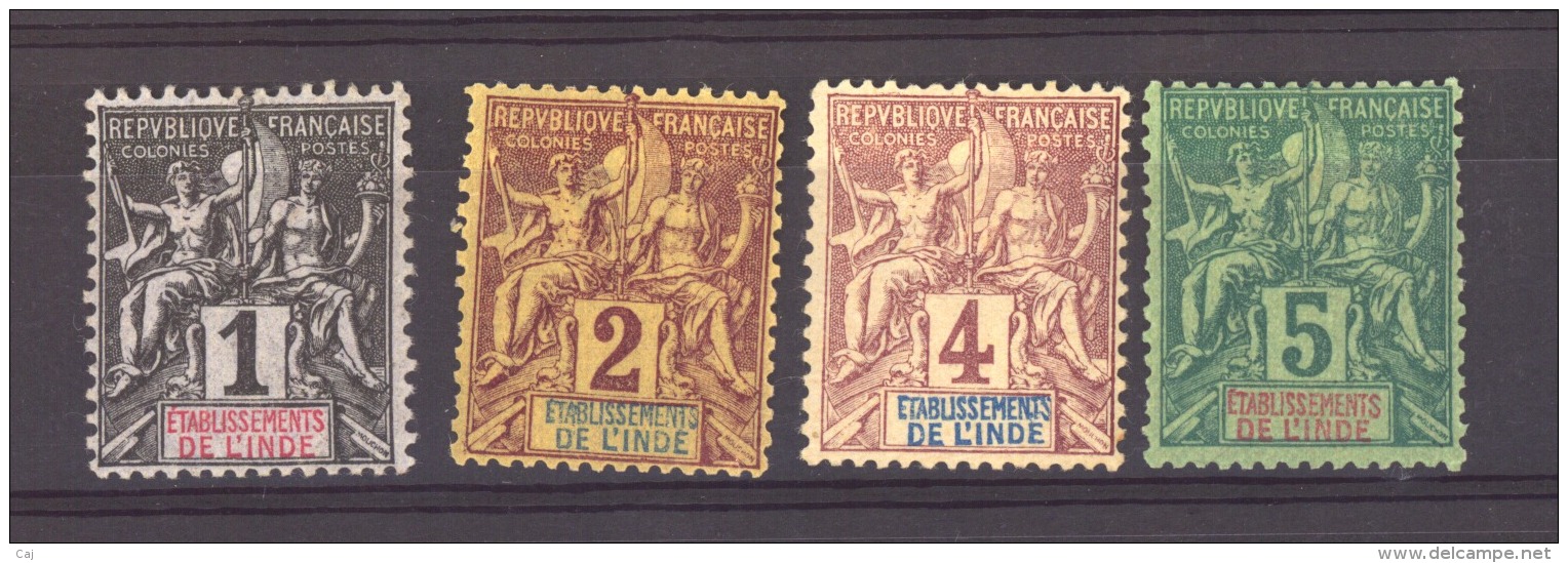 Inde :  Yv  1-4  * - Unused Stamps