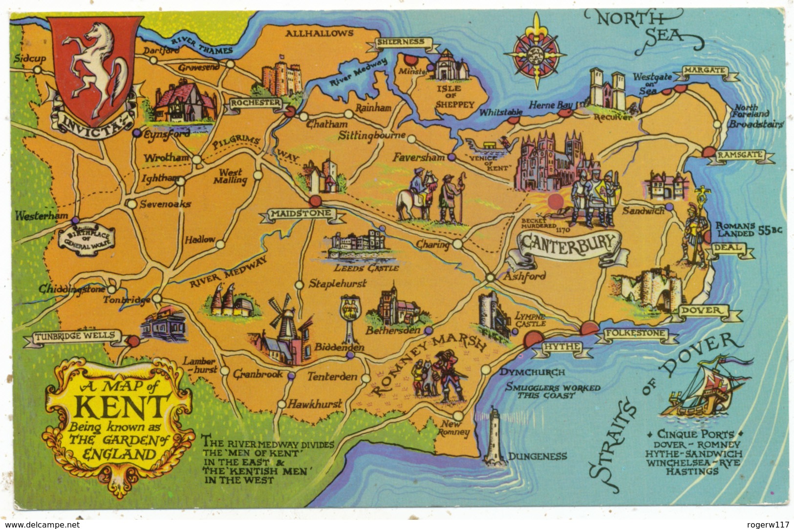 A Map Of Kent, Being Known As The Garden Of England - Other & Unclassified