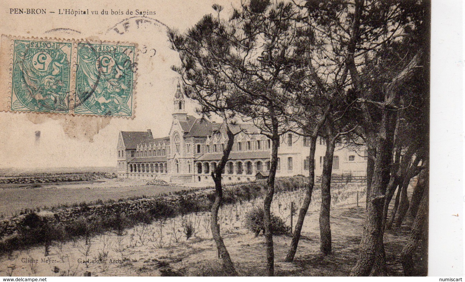 Le Croisic.. Pen-Bron L'Hôpital Vu Du Bois De Sapins Santé Médical - Le Croisic