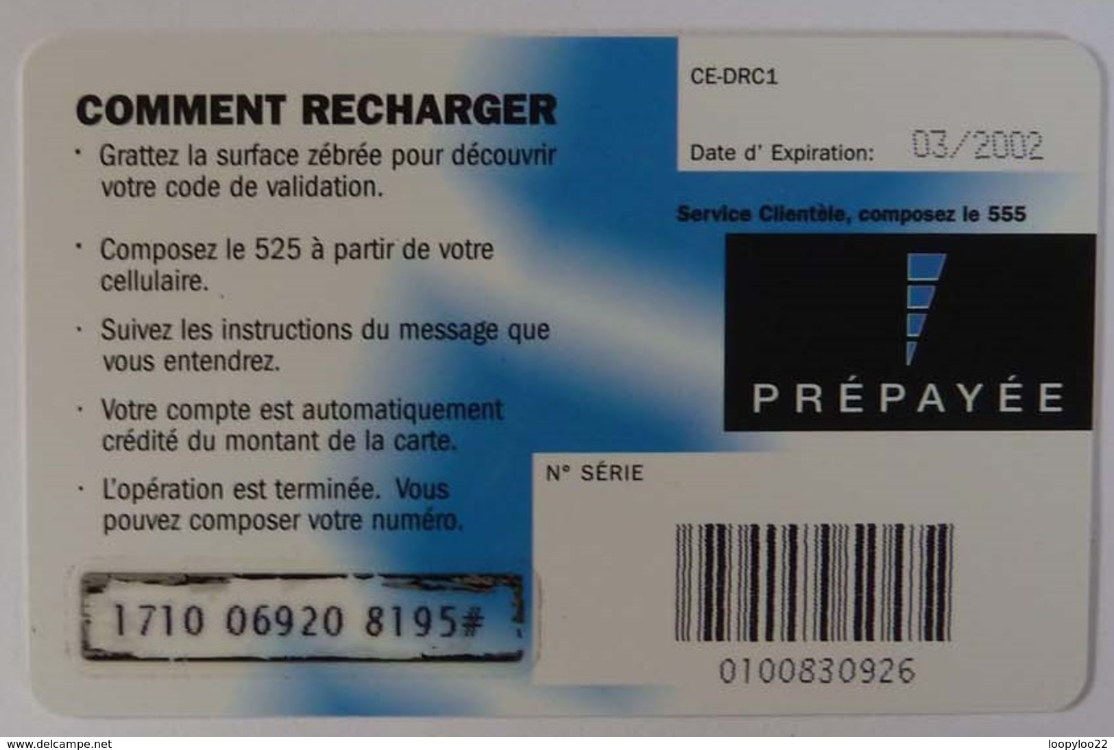 CONGO - Celtel - Prepaid - Recharge - A Vous La Parole - 03.02 - Used - Congo