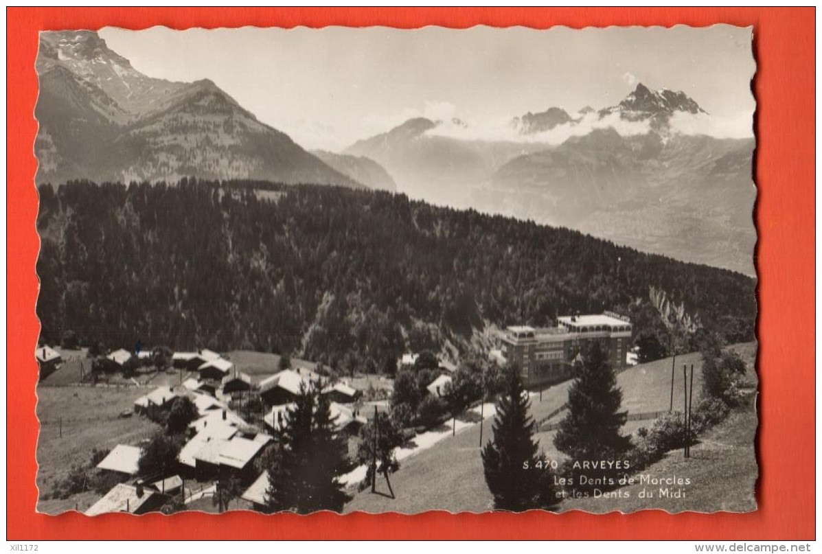 IAV-23  Arveyes, Dents De Morcles Et Du Midi. Cachet 1941 - Morcles