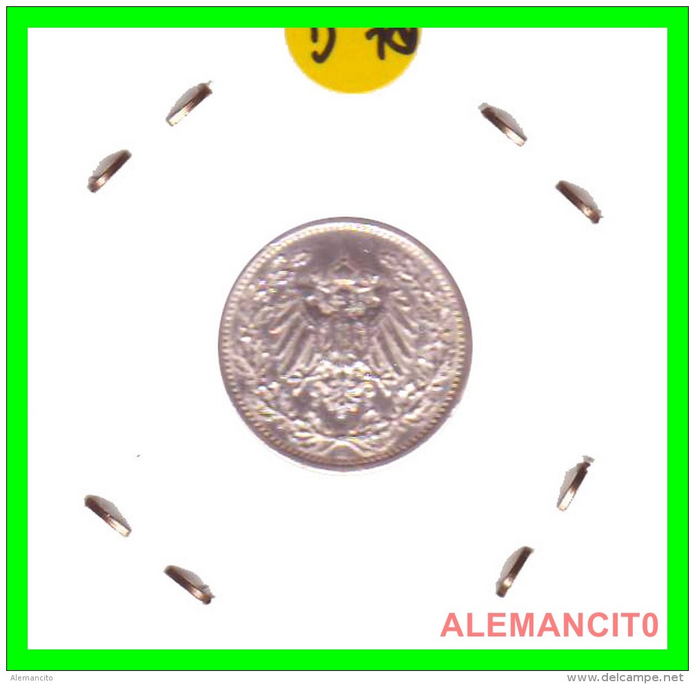ALEMANIA - GERMANY  -  IMPERIO - DEUTSCHES REICH - 1/2  MARK  SILVER . AÑO 1913 -A  PLATA - 1/2 Mark