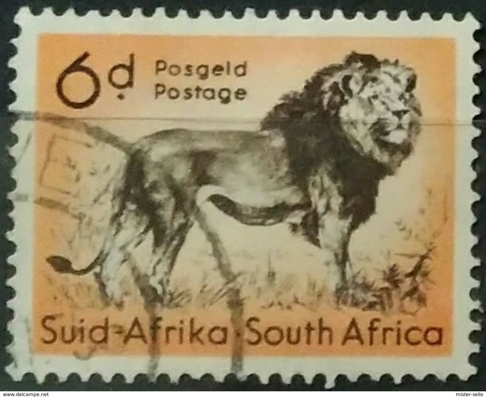 SUDAFRICA - AFRICA DEL SUR 1954 Local Animals. USADO - USED. - Usados