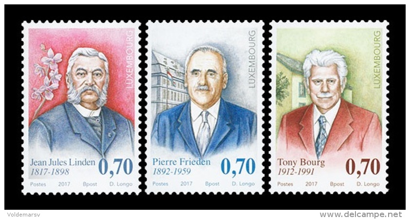 Luxembourg 2017 Mih. 2118/20 Botanist Jean Jules Linden, Writer Pierre Frieden And Literary Critic Tony Bourg MNH ** - Unused Stamps