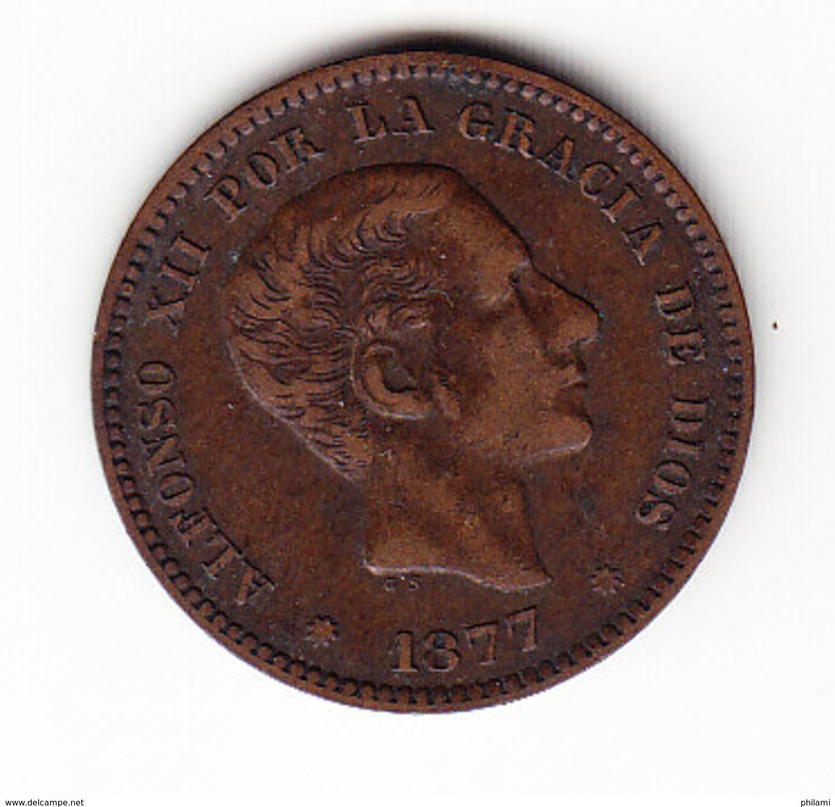 ESPAGNE KM 674 5ct 1877 AU.   (DP68) - Monnaies Provinciales