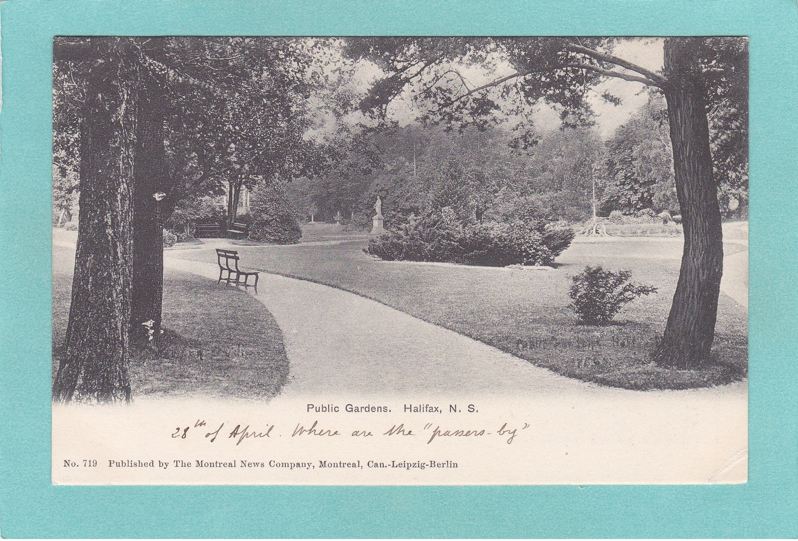 Old/Antique? Postcard Of Public Gardens,Halifax,N.S. Canada,Q69. - Halifax