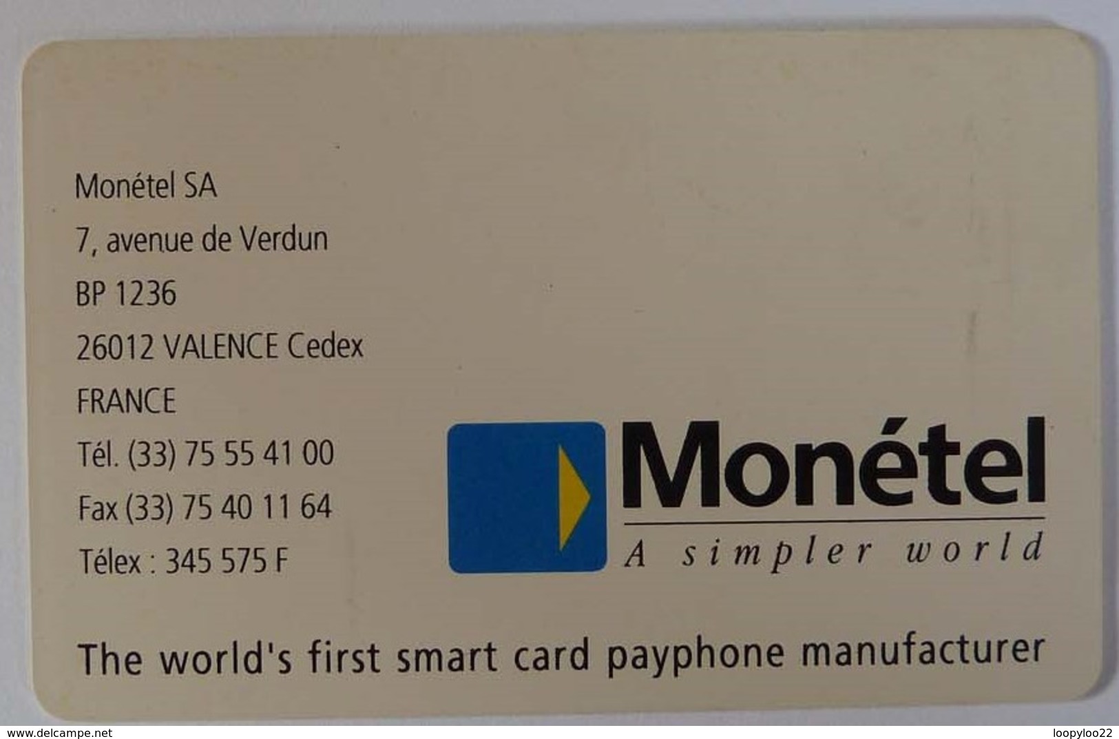 FRANCE - Smart Card Demo - Monetel - Flag - 1991 - 2000ex - Mint - Privées