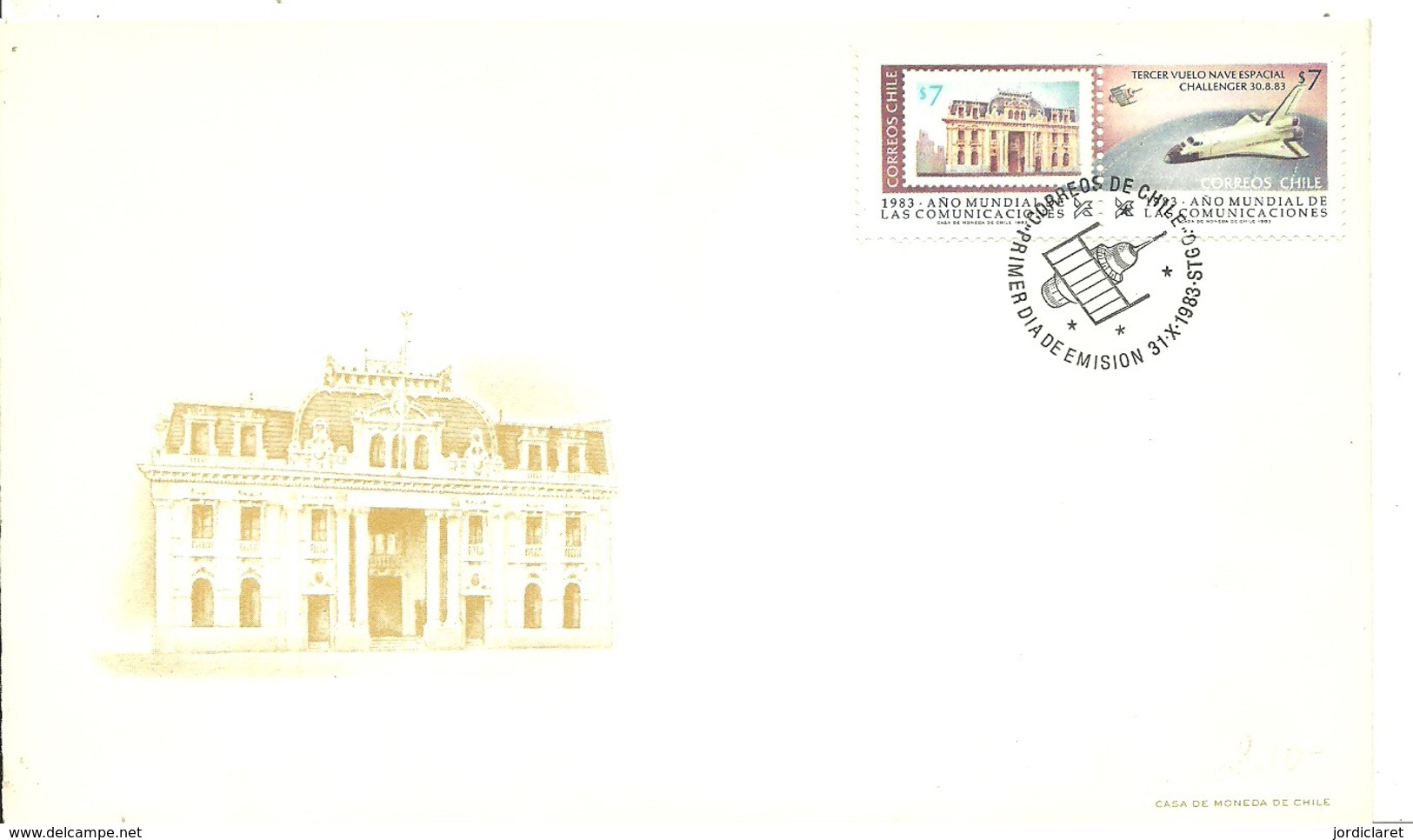 FDC CHILE 1983  CHALLENGER - Sud America