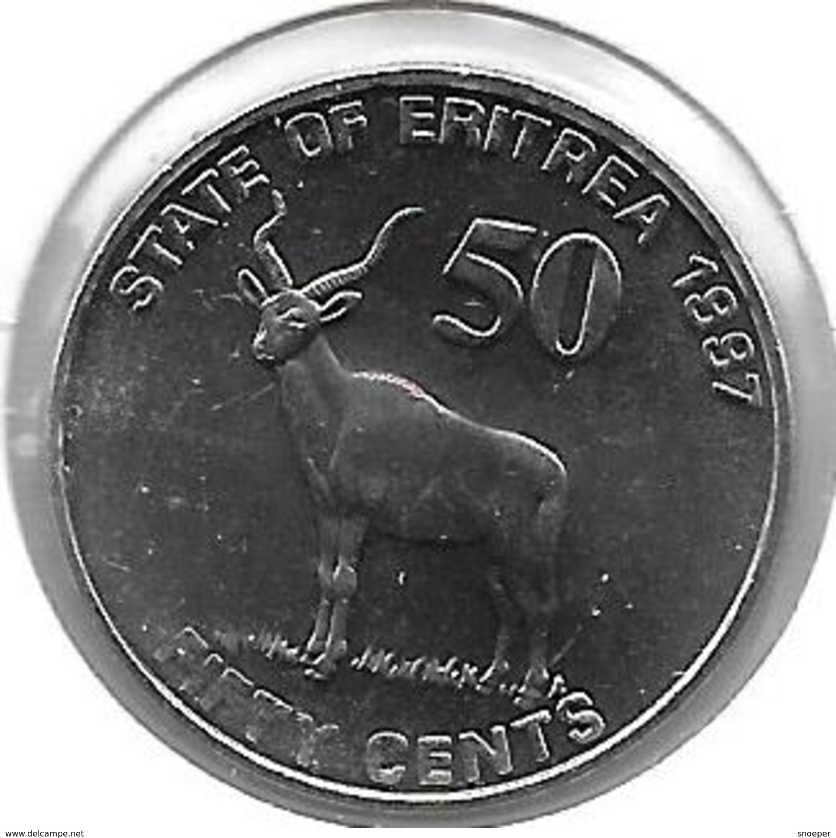 *eritrea 50 Cents 1997 Km 47  Bu - Erythrée