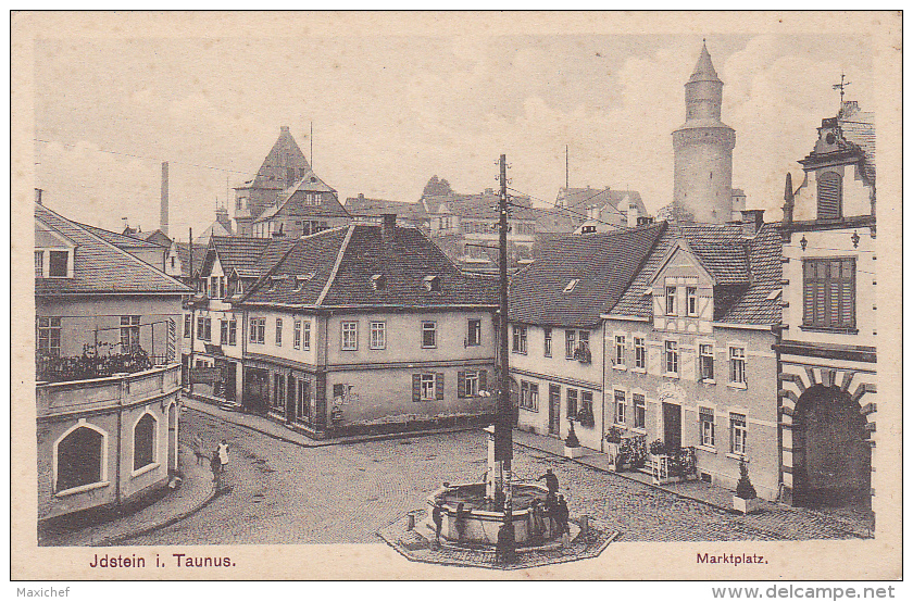 Idstein I Taunus - Markplatz (animation, Les Enfants Jouent Autour De La Fontaine) Pas Circulé - Idstein