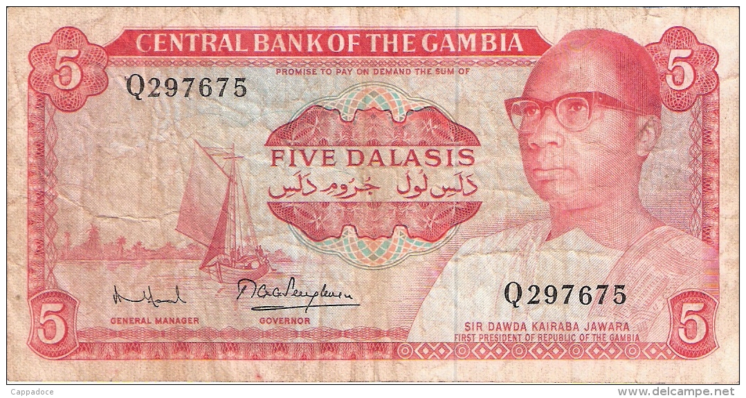 GAMBIE   5 Dalasis   ND (1972-86)   Sign.7   P. 5d - Gambia