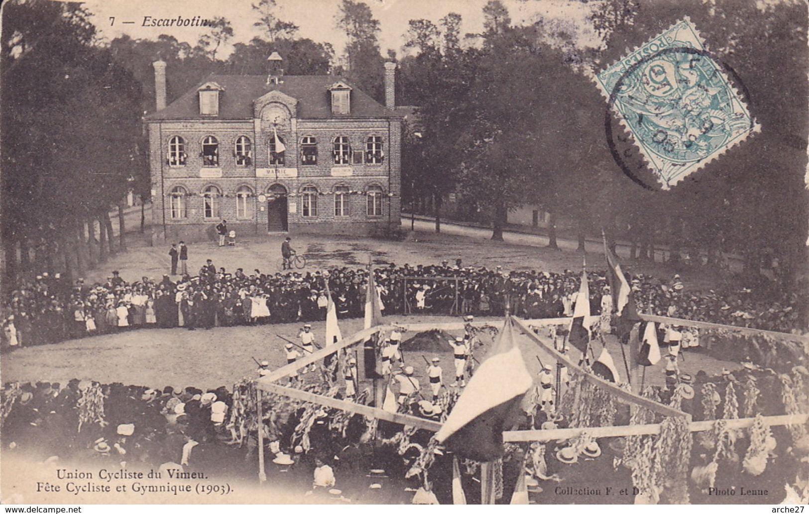 CPA - 80 - ESCARBOTIN - Fête Cycliste Et Gymnique 1903 - Friville Escarbotin