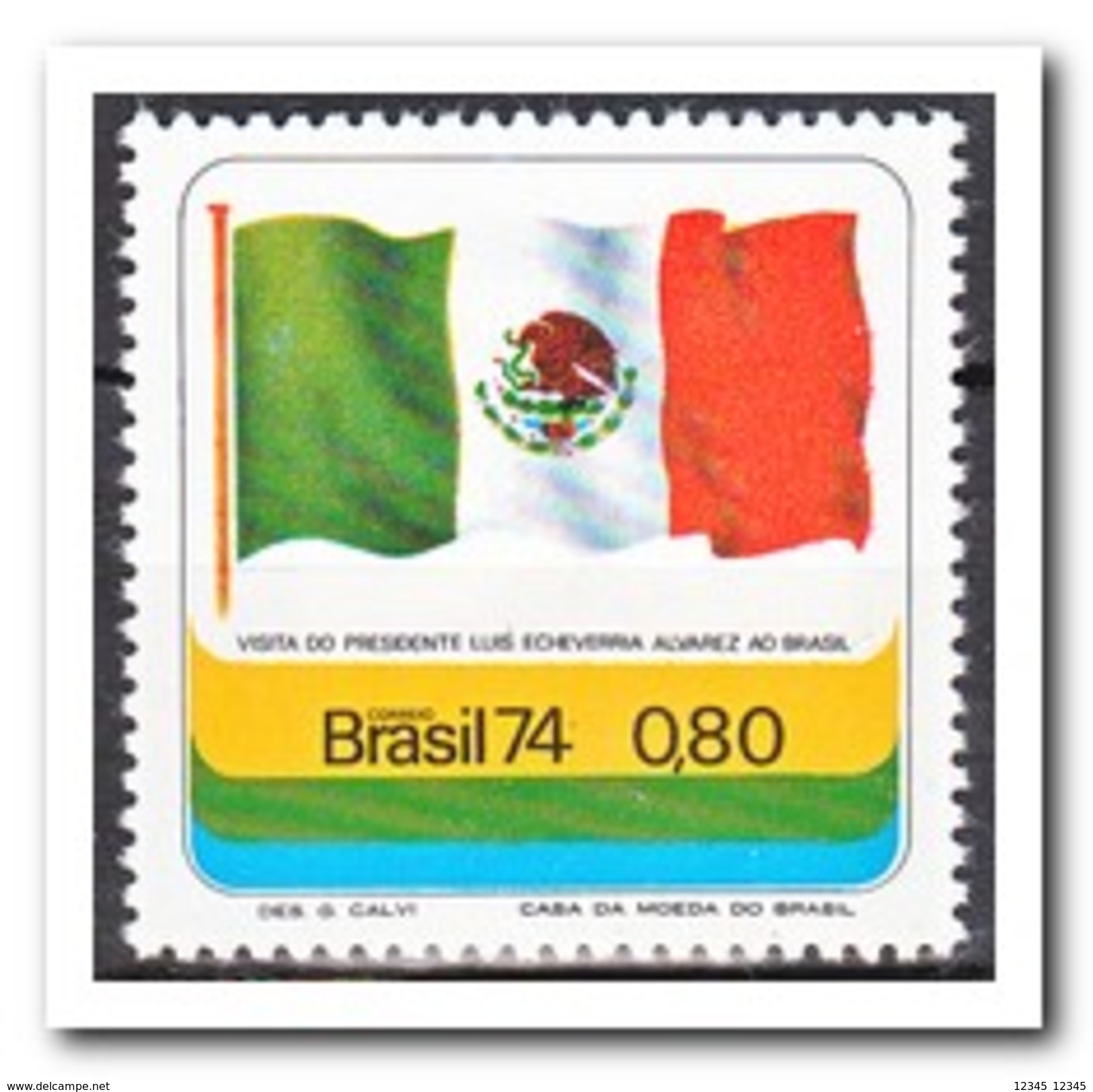 Brazilië 1974, Postfris MNH, Visit Of Luis Alvares Echevarria President Of Mexico - Ongebruikt