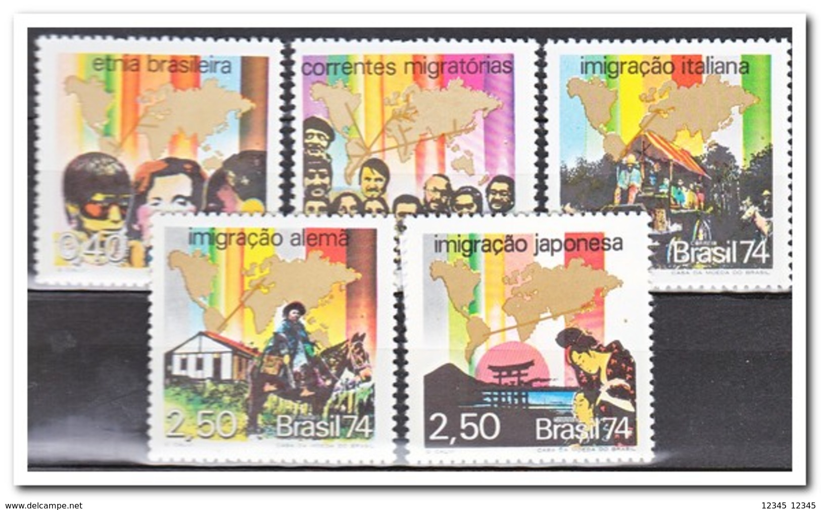 Brazilië 1974, Postfris MNH, Origin Of The Brazilian Population - Ongebruikt