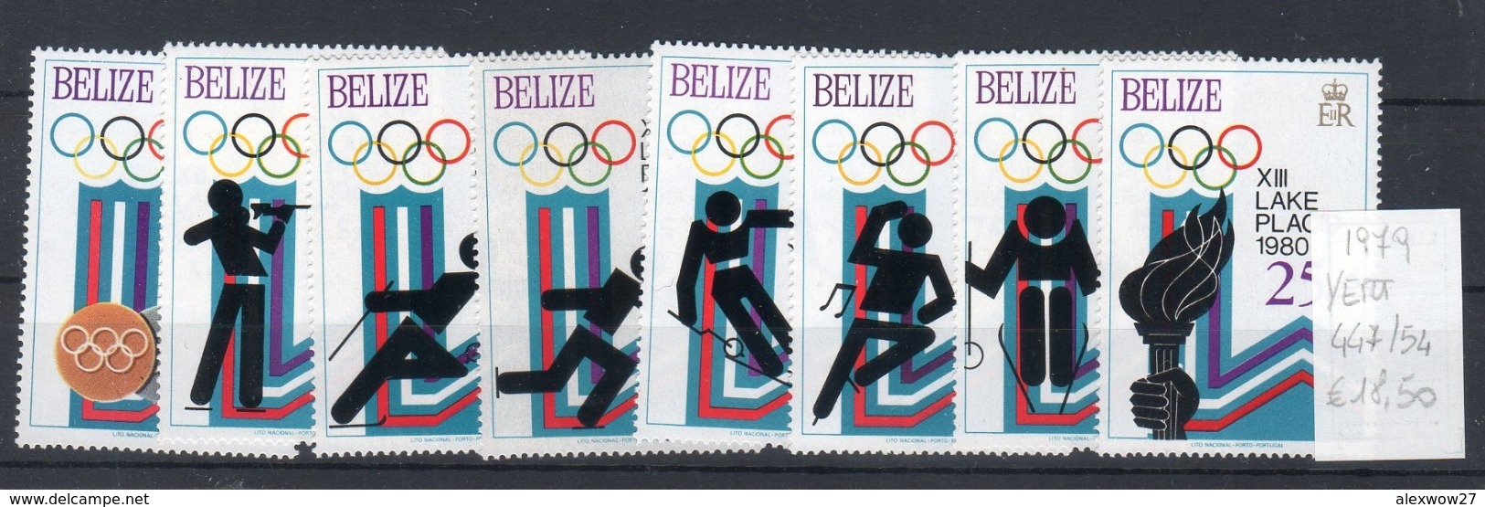 Belize 1979  Olimpiadi -- Yert. 447/54 -- **MNH / VF - Belize (1973-...)