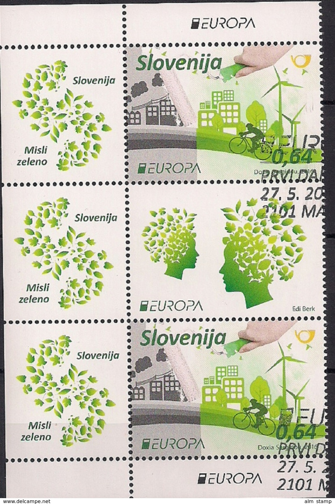 2016 Slowenien Mi. 1199-1200 Used   Europa: Umweltbewusst Leben - 2016