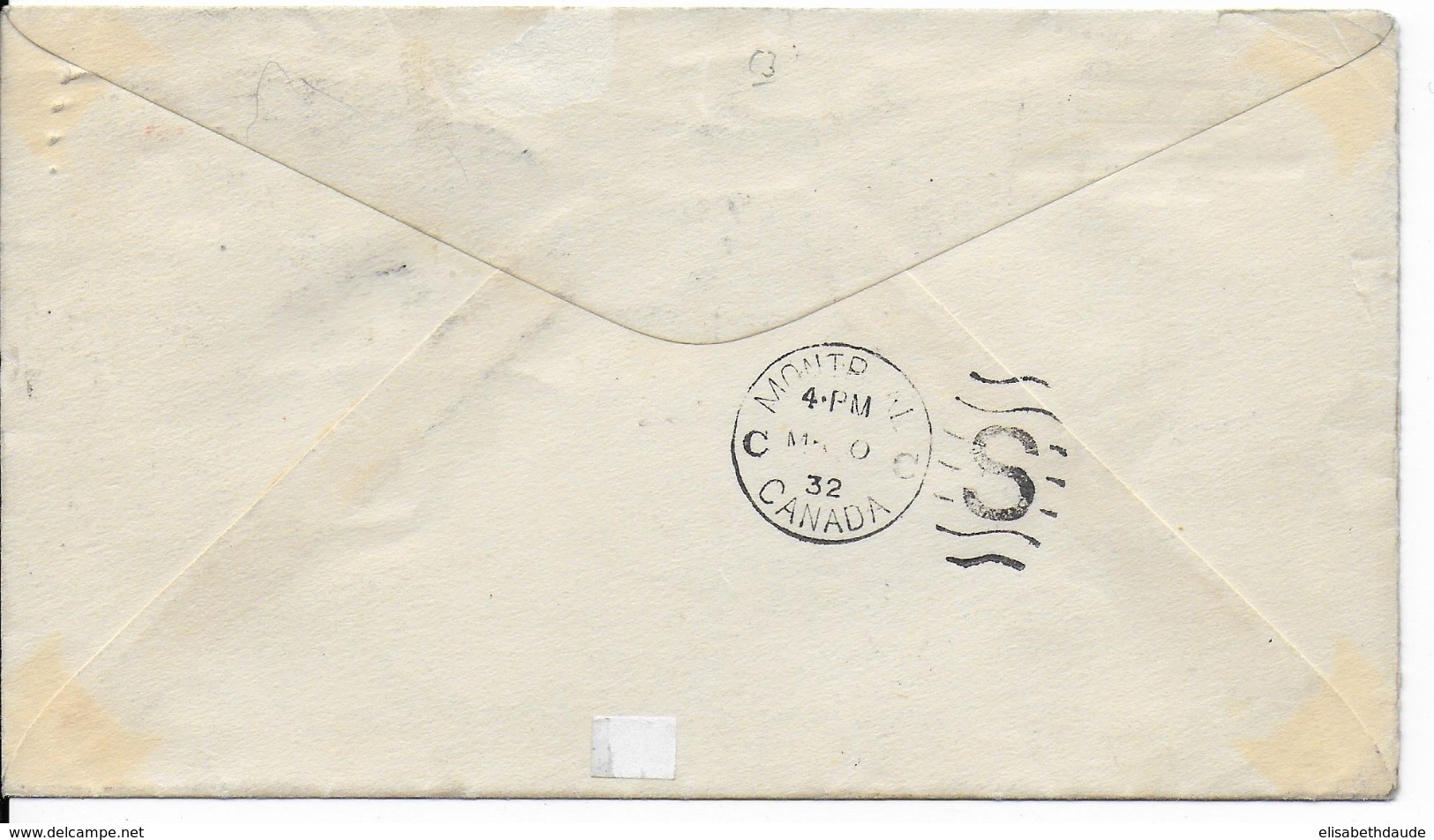 CANADA - 1932 - POSTE AERIENNE - ENVELOPPE De MONTREAL => WAYLAND (USA) - Lettres & Documents