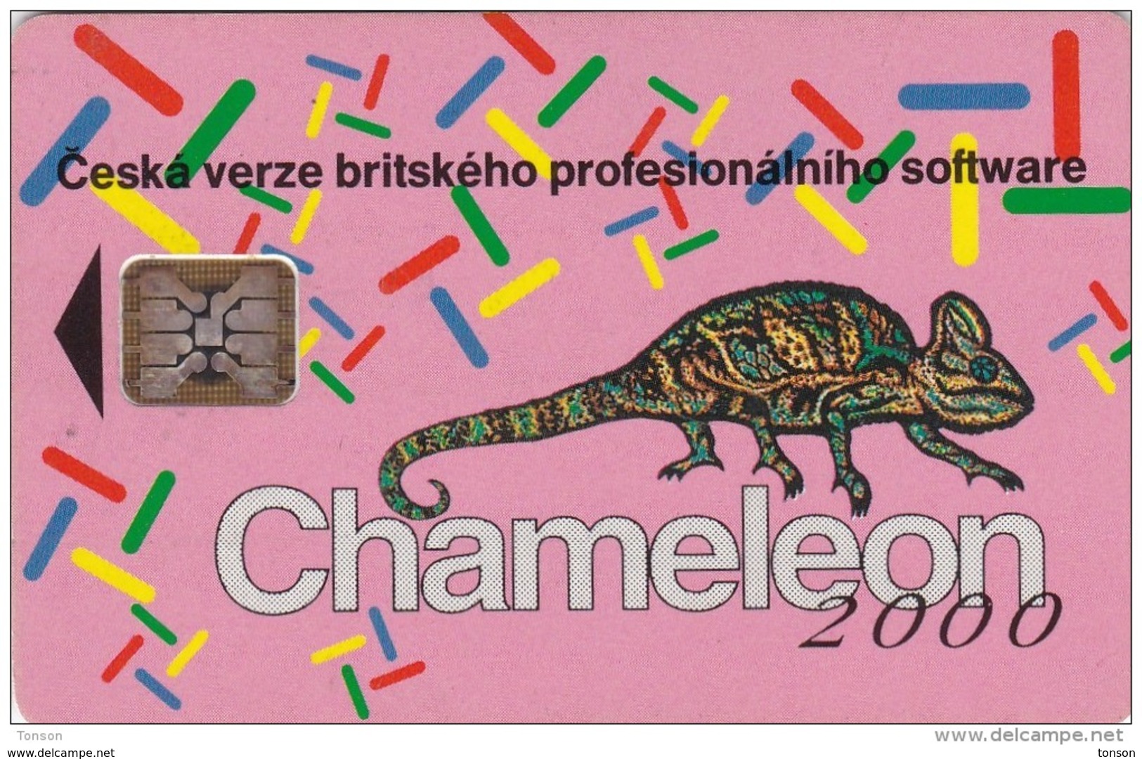 Czechoslovakia, CS-CSF-PUB-0024, Chameleon, 2 Scans.    Chip : SC5  SB - Tschechoslowakei