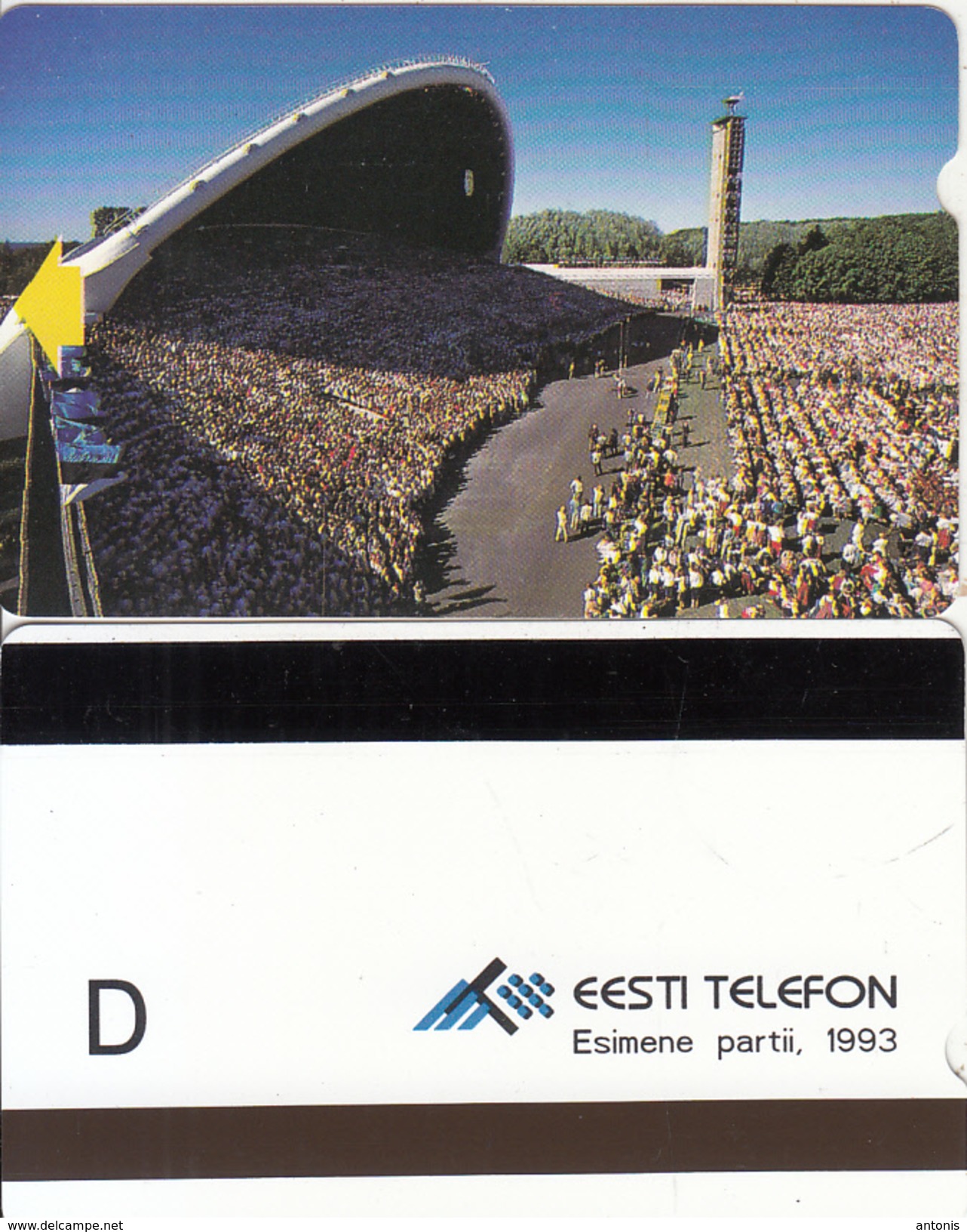 ESTONIA(Alcatel) - Song Festival(reverse D), First Issue, Tirage 2500, Mint - Estonia