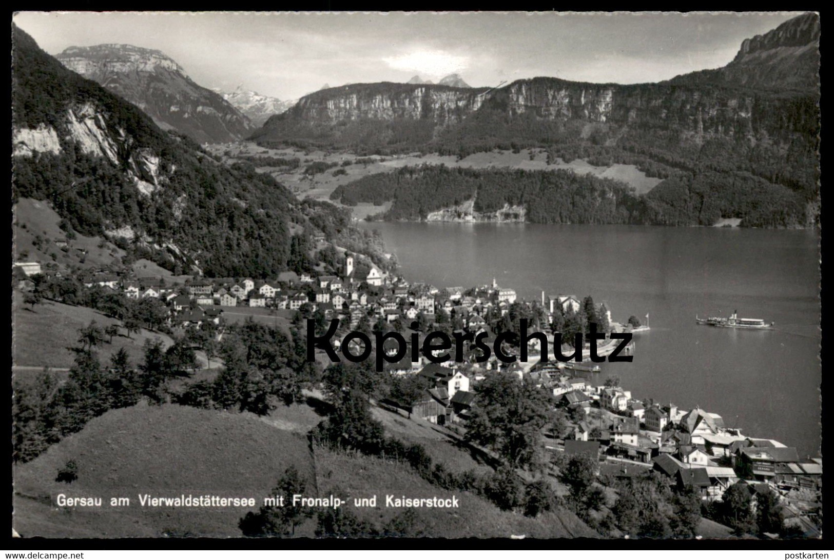 ÄLTERE POSTKARTE GERSAU AM VIERWALDSTÄTTERSEE MIT FRONALP- UND KAISERSTOCK SCHIFF Ship Postcard Cpa AK Ansichtskarte - Gersau