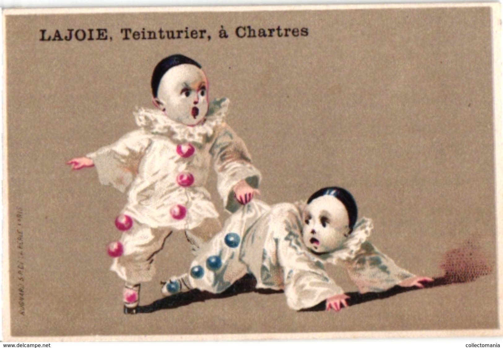 3 Trade Cards Chromo Roller Skate Patinage à Roulettes Rollschuh Litho 1880 Pub Lajoie Chartres Imp BOGNARD Pierrots - Eiskunstlauf